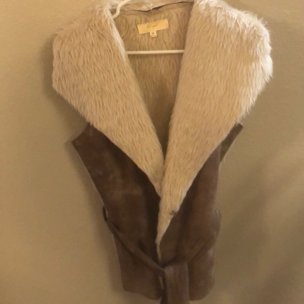 Faux fur lined vest